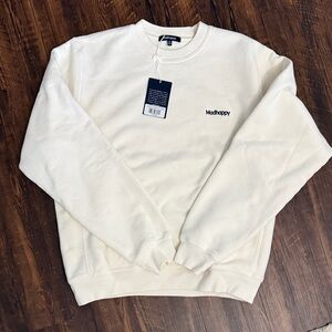 Madhappy Off-White unisex classic fleece  Crewneck Sweatershirt